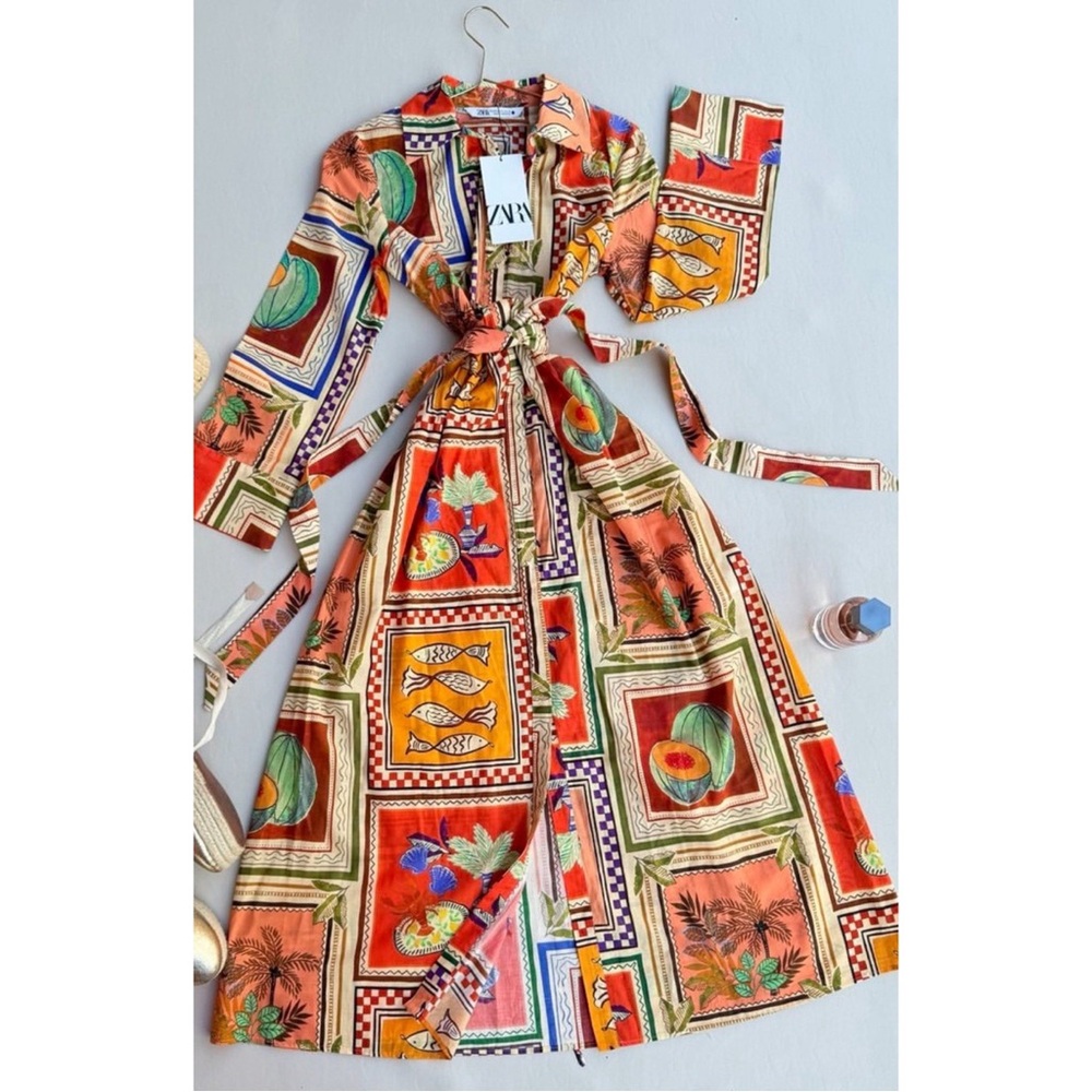 HOLD Size Small | Zara | Multicolor Long Sleeve Dress